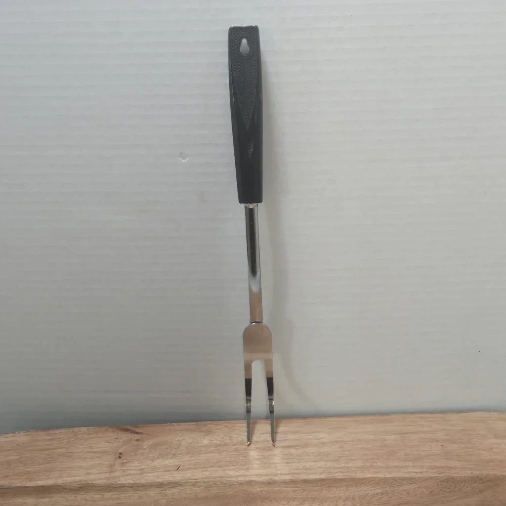 Vintage EKCO USA Stainless Steel 2 Prong Carving Fork Meat Serving Utensil
